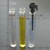 0.5ml clear glass perfume sampler vial with PE plugs