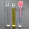 0.5ml clear glass perfume sampler vial with black PE plugs