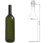 1000ml green champagne straight round bottle