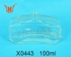 100ML PUMP NECK SQUARE CLEAR GLASS PERFUME BOTTLE PACKAGING