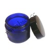 100g  Round Blue glass Ointment Jar