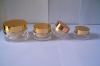 100g shiny gold cosmetic round acrylic cream jars