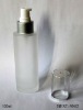 100ml clear pump glass bottle with plastic cap