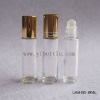 10ML Clear Glass Roll on Bottle with Gold Cap