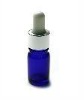 10ML blue essential oil bottle with the silver aluminum dropper