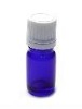 10ML blue essential oil bottle with white plastic proof cap