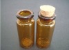 10ml Amber glass tube vial with cork