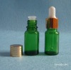 10ml Green Glass Bottle with screw cap and dropper