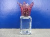 10ml clear nail polish bottle with red crown cup