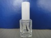 10ml clear nail polish bottle with white cap