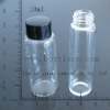 10ml glass bottle with plastic screw cap covers