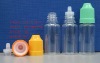 10ml plastic clear pet Boston bottle for eye dropper with push switch cap