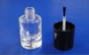 12ml clear nail polish bottles with black caps