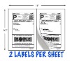 150 Half Sheet Shipping Labels 8.5x5.5, USPS Click N Ship & Paypal, 75 sheets 2 labels per sheet