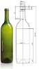 1500ml dark green bordeaux wine glass bottles