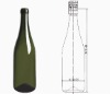 1500ml green champagne round bottle