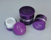 15G purple aluminum cream jar cover with glass body for nail gel