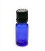 15ML blue essential oil bottle with the black tamper evident cap