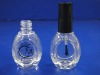 15ml clear nail polish bottle with black cap