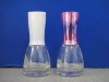 15ml clear nail polish bottle with white cap