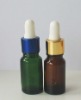 15ml green essential bottle with rubber dropper