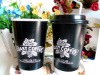 16oz Coffee Double Wall Cup with Plastic Lid