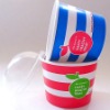 16oz Disposable Frozen Yogurt Paper Cups with Dome Cap