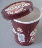 18oz ice cream cold disposible paper cup with paper lid