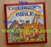 18x18cm children's bible with paper piano music, 40 pages, hard cover, glossy lamination