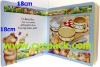 18x18cm creative paper notebook, 12 pages, each pages 1.2mm thickness, printing 4C/0c, UV varnish, back to back binding