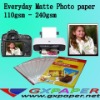 190G,Everyday Waterproof Matte Inkjet Photo Paper,Cast Coated