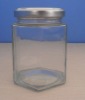 190ml Hexagonal Glass Jars,Food Grade Glass Jars