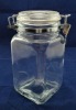 1950ml square airtight glass jar