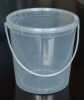 2.2litre plastic gift bucketl with lid