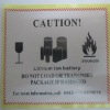 2 color Self-adhesive caution label