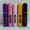 2011 new style refillable cylinder aluminium perfume atomizer sprayer