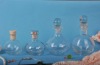 2012 Round clear square glass diffuser bottles