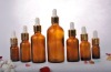 2012 glass amber essential oil bottle with golden dropper