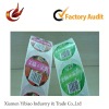 2012 promotional self adhesive food label