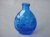 20ml blue perfume glass bottle with gorgeous floral design