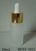 20ml serum frost glass bottle with dropper and golden closure