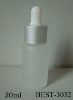 20ml serum frost glass bottle with dropper and silver closure