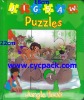 22x18cm mini 3 puzzle, 3.0mm board, 4C/4C printing, UV varnish, die cutting puzzles, moq 2000pcs