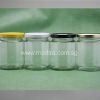 250 ML Clear Round Glass Jar with metal cap