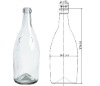 2500ml clear champagne round bottle