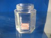 250ml 6-sided clear glass jar