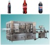 3-in-1 pet bottle or glass bottle galss bottled drink filling machinery gas containing drink filling machine