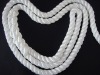 3 strands twist pp boat tow rope with braided knot