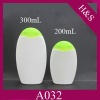 300/200ml PE plastic shampoo bottle