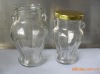 300ml &200ml glass honey jars with gold lid